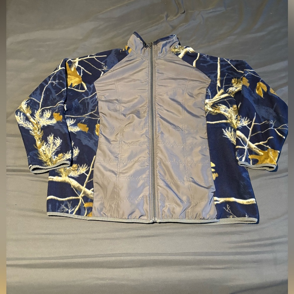 Men’s Realtree Northcrest Blue Camo Lightweight Collared Zip Up